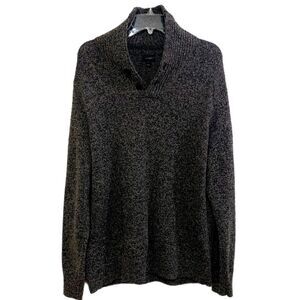 J. CREW 100% Lambs Wool Shawl Collar Popover Sweater Men’s Gray L.